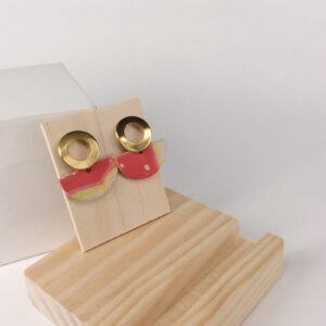 Pendientes lisos o marmoleados. Diseños exclusivos. Hechos artesanalmente